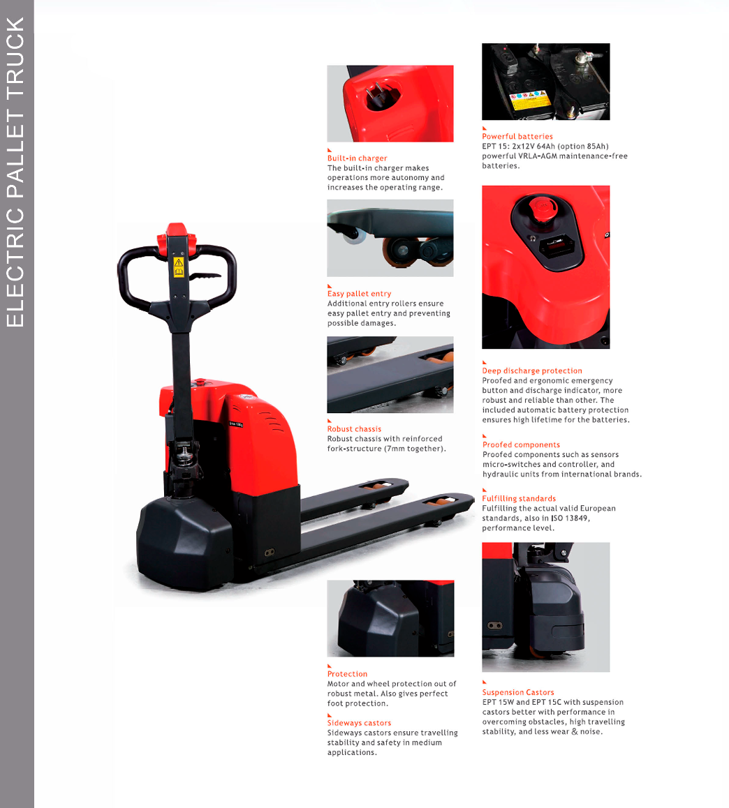 Pallet Truck EPT15 Electric 540mm x 1150mm 1500KG