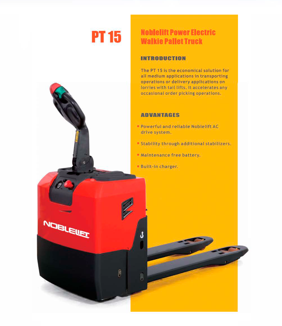 Pallet Truck PT15E Heavy Duty Electric 540mm x 1150mm 1500KG