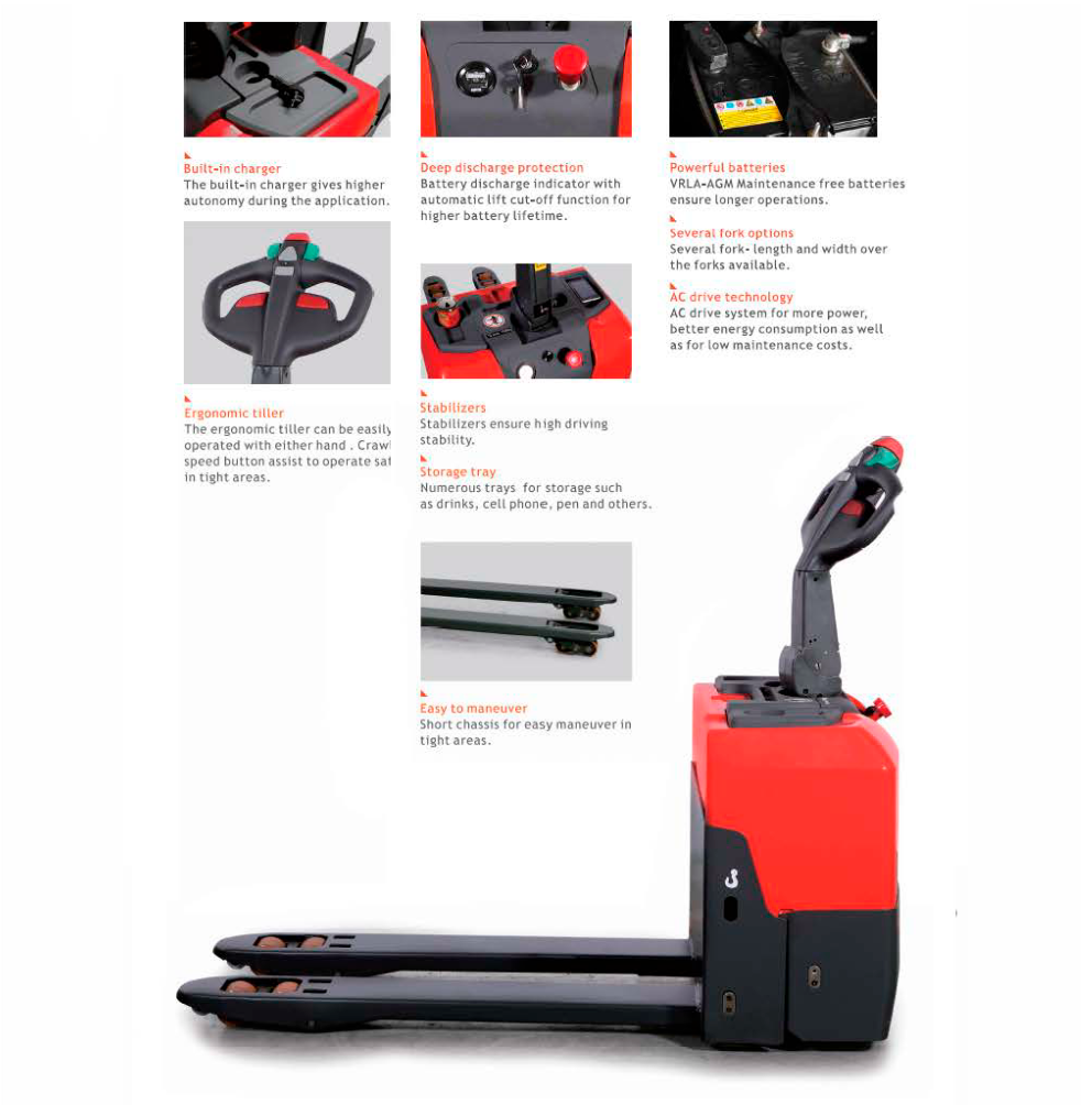 Pallet Truck PT15E Heavy Duty Electric 540mm x 1150mm 1500KG