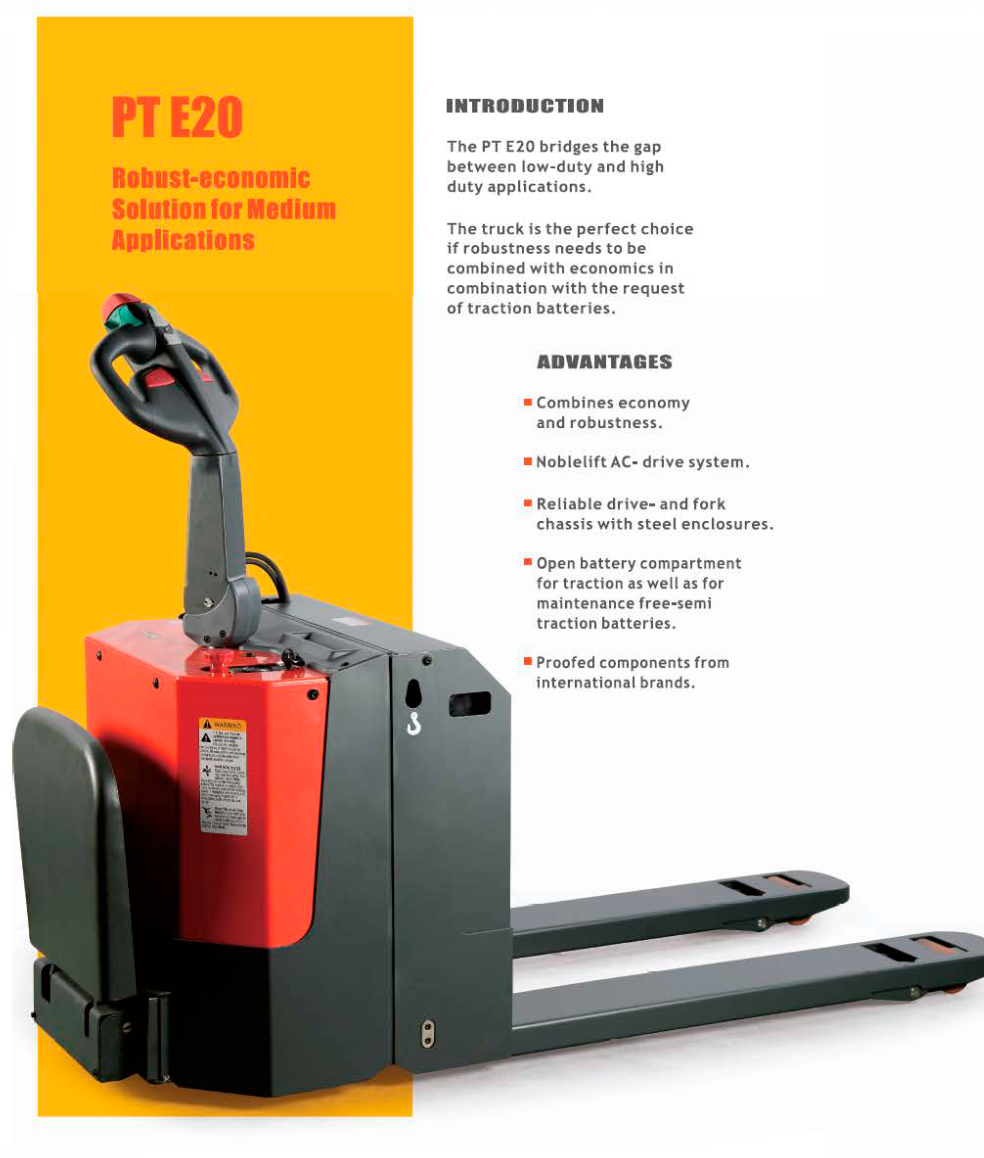 Pallet Truck PT E20 Electric 540mm x 1150mm 2000KG